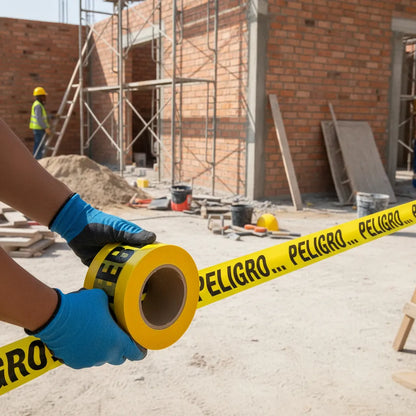 Cinta Peligro Cinta Seguridad Amarilla 100mts X 48mm Señales