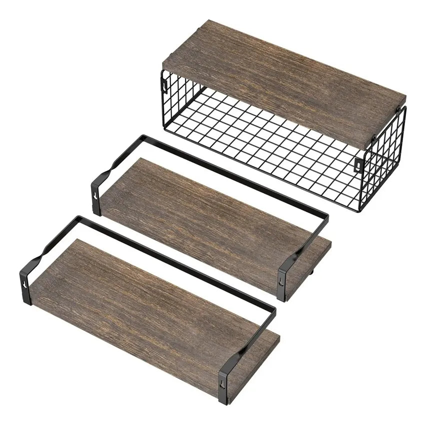 Repisas Flotantes Madera Estantes Organizador Multifuncional