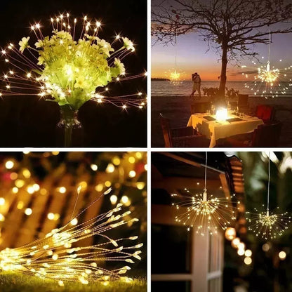 Luces Navidad Hadas Fuego Artificial Microled 400 Luces