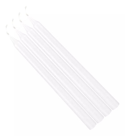 Pack X4 Velas Lisa Sin Aroma Velas Lisas Blanca 17cm