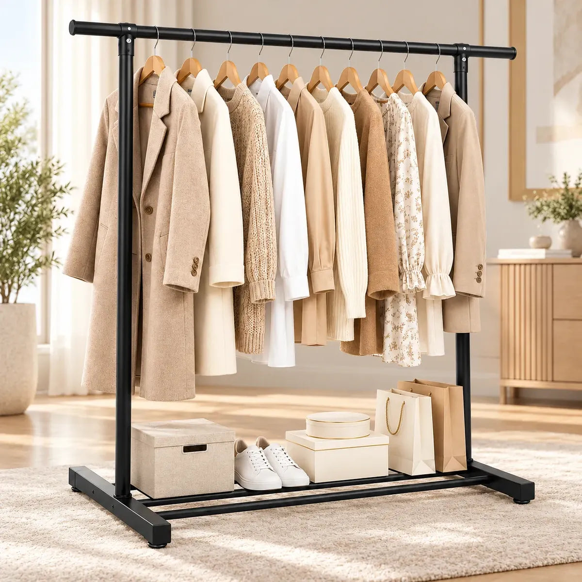 Perchero Organizador De Ropa Metalico Colgador Exhibidor
