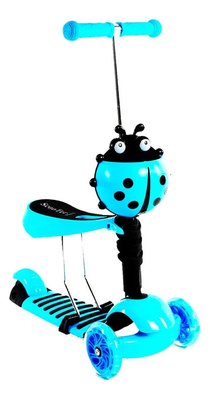 Scooter Monopatin 3 En 1 Scooter 3 Ruedas Niños Con Asiento