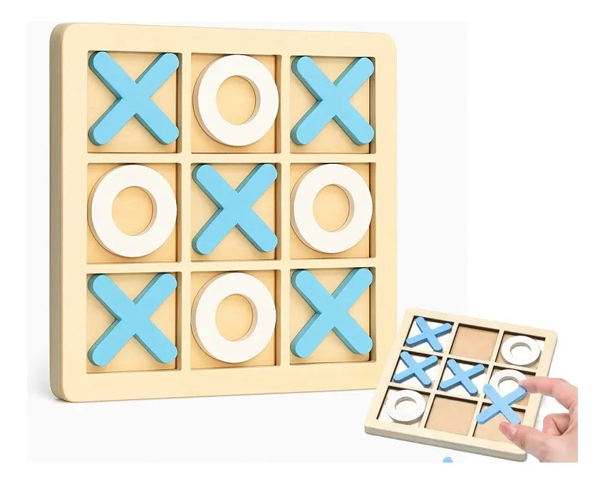 Juego De Mesa Triki Tric Tac Juego De Mesa Gato Madera 22.5cm