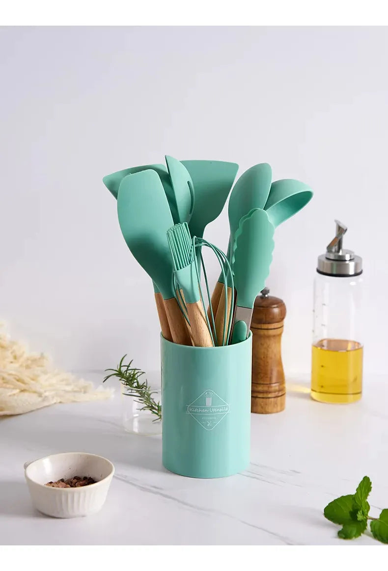 Set X12 Utensilios De Cocina Antiadherentes