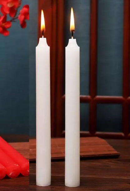 Pack X4 Velas Lisa Sin Aroma Velas Lisas Blanca 17cm
