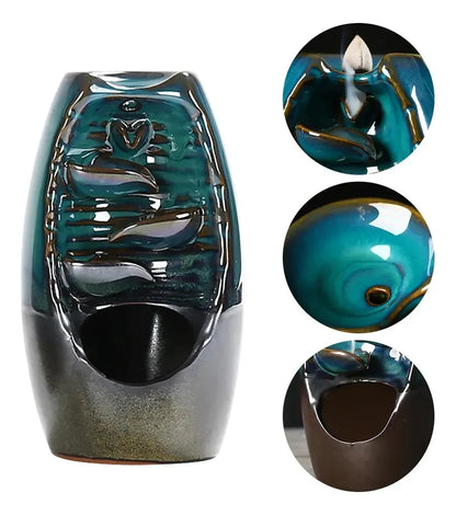 Cascada Soporte Quemador De Incienso De Porcelana