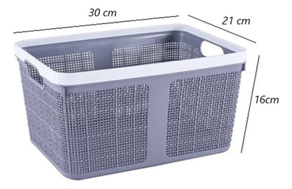 Canasto Plastico Caja Organizadora Cesta Rectangular 30x16cm