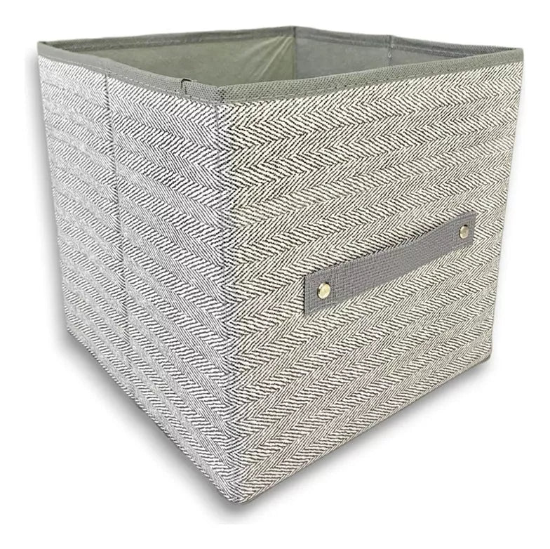 Cajas Asa Organizadoras De Tela Plegables Cubos 25x25x25cm