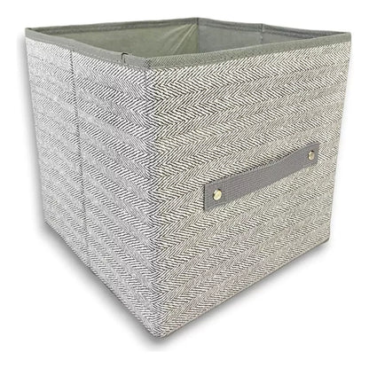 Cajas Asa Organizadoras De Tela Plegables Cubos 25x25x25cm