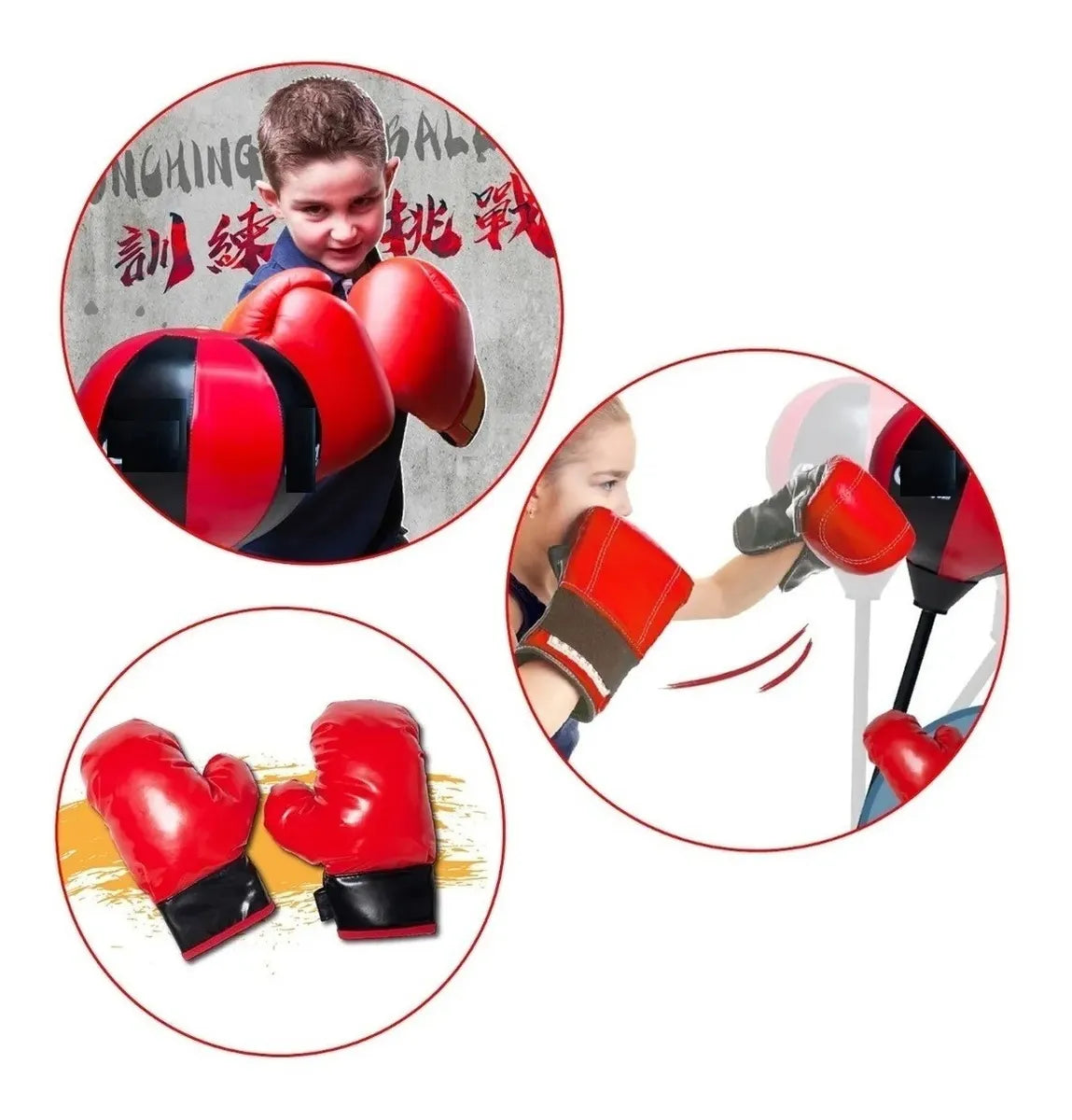 Set Boxing Para Niños Guantes De Box Guantes Entrenamiento 0