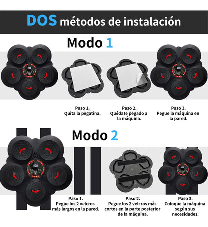 Maquina Boxeo Entrenamiento Bluetooth Panel De Boxeo Luces