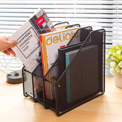 Organizador Revistero Libros Escritorio Metalico 3 Niveles