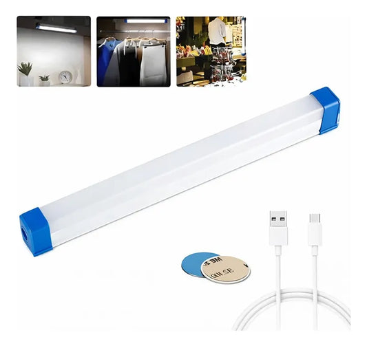 Barra Luz Led Recargable Lampara Portátil Usb Tubo 32cm