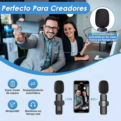 2 Microfonos Celular Microfono Inalambrico iPhone Tipo C
