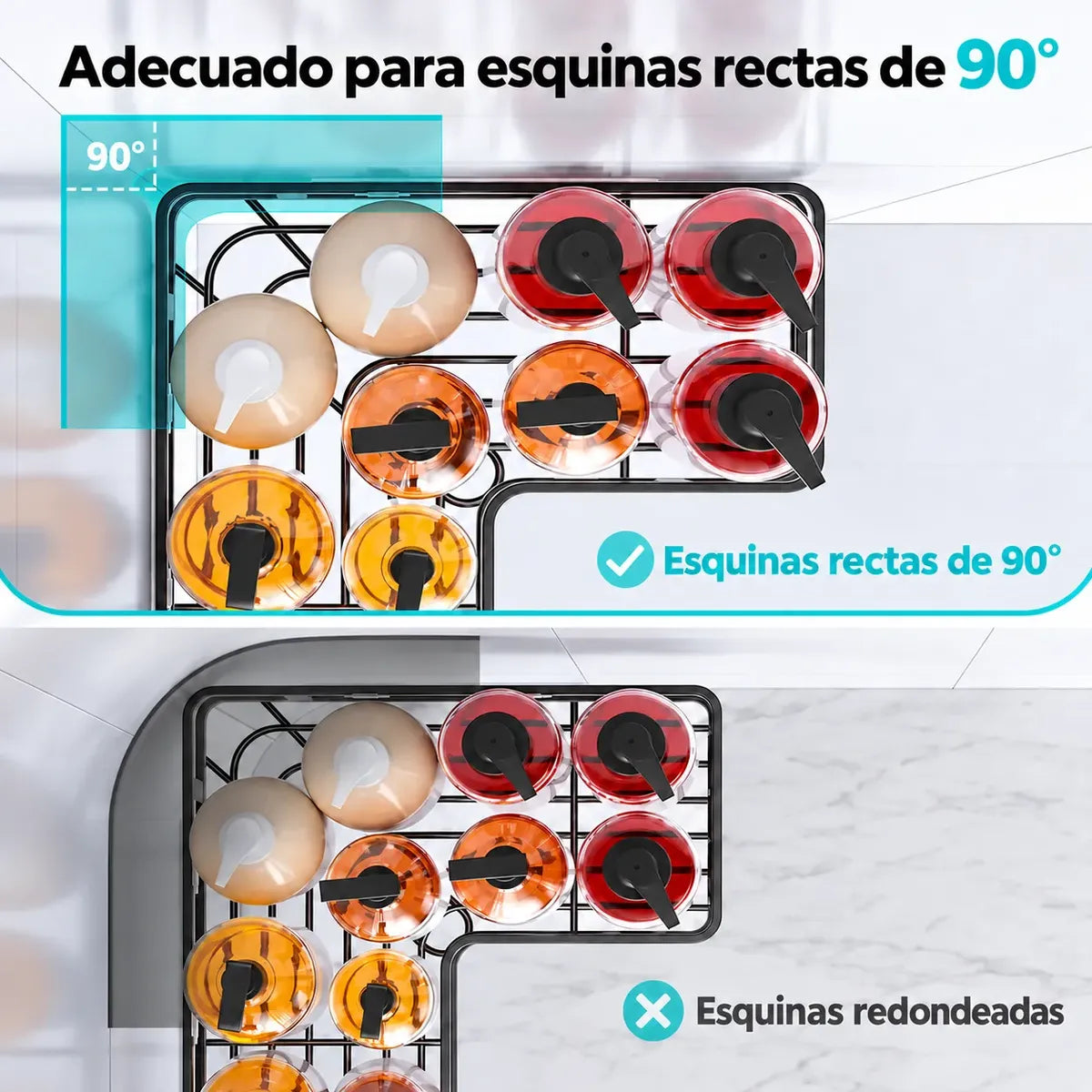 Pack X3 Esquinero Organizador Ducha Acero Inoxidable Baño