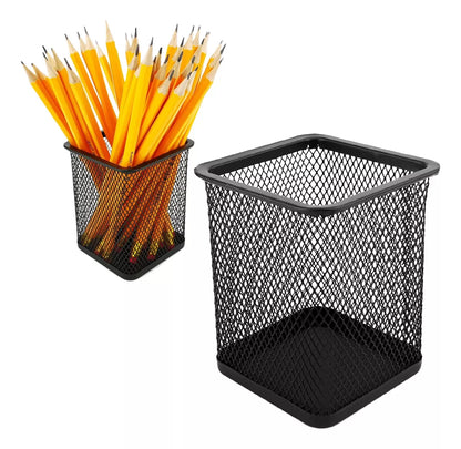 Portalapices Rejilla Cuadrado Escritorio Organizador Metal