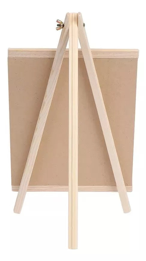 Pizarra Negra De Tiza Marco Atril Madera Publicidad 25x48cm