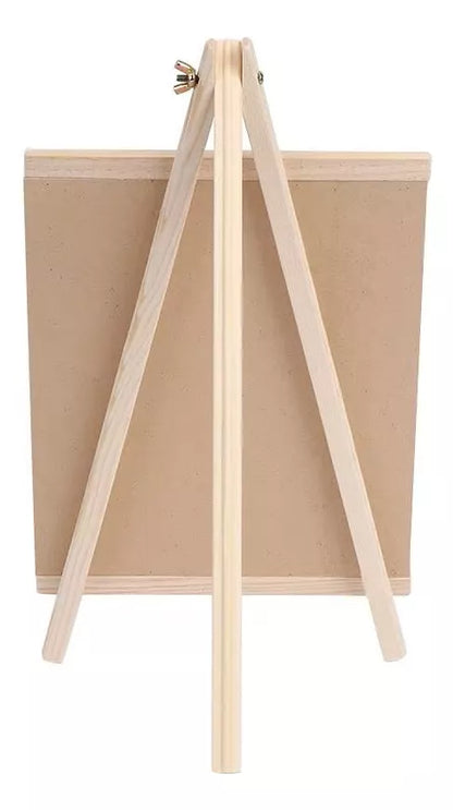Pizarra Negra De Tiza Marco Atril Madera Publicidad 25x48cm