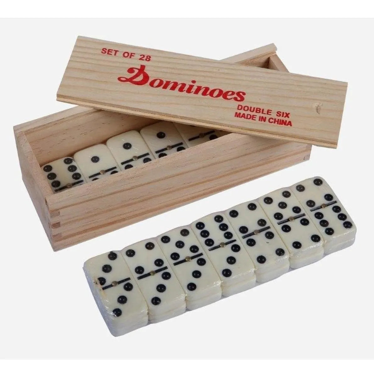 Domino Juego Domino Con Caja Madera 9mm 28pcs Juego Domino