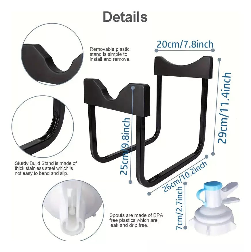 Soporte Dispensador Rack Para 1 Bidon De Agua + Boquilla