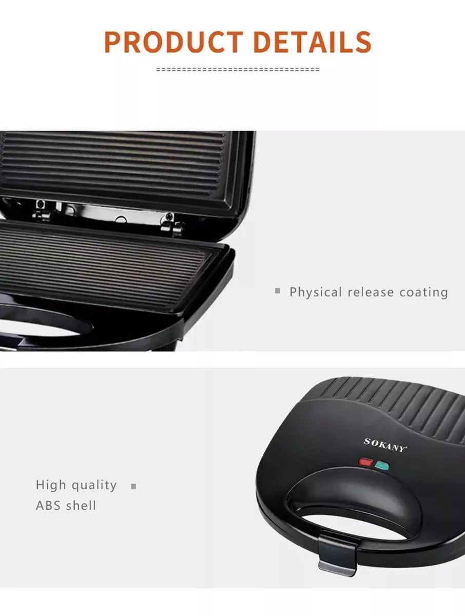 Sandwichera Grill Multiuso Sanguchera Parrillera Grill 750w