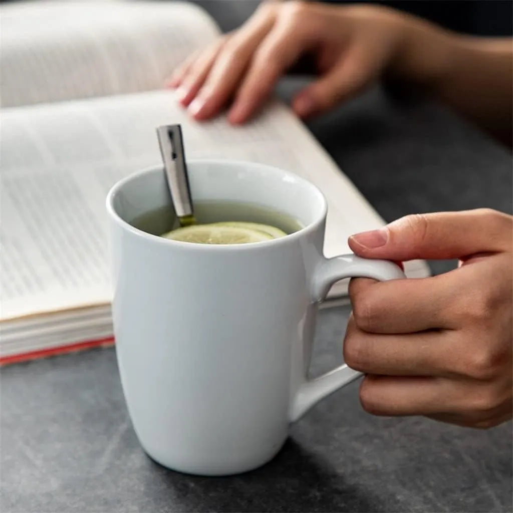 Taza De Cafe Cerámica Tazas De Cafe Coffe Tazon Blanco 400ml