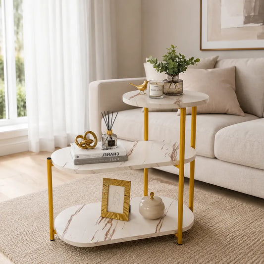 Mesa Centro 3 Niveles Mesa Auxiliar Decorativa Centro Living