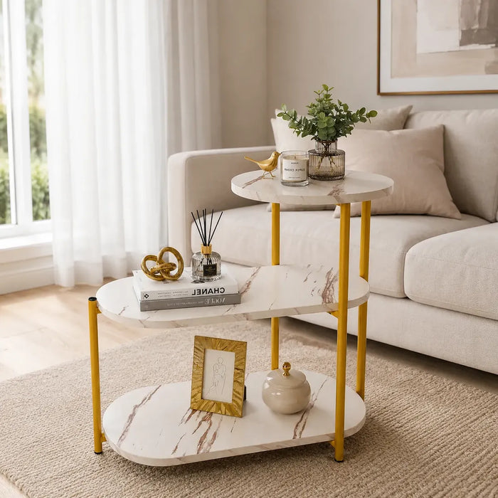 Mesa Centro 3 Niveles Mesa Auxiliar Decorativa Centro Living