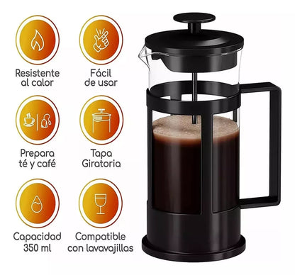 Prensa Francesa Cafetera Francesa Manual Cafe Te Mate 350ml