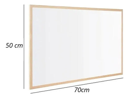 Pizarra Blanca Acrilica Pizarra Con Marco De Madera 70x50cm