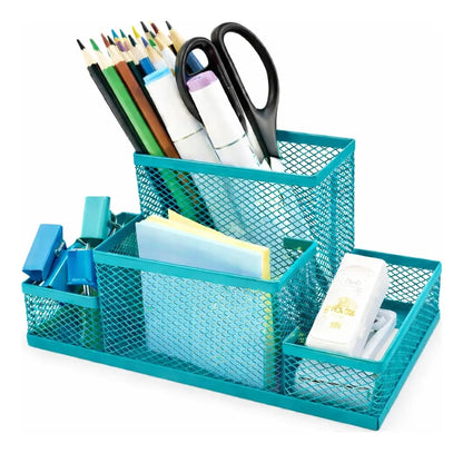 Porta Lapices Canasto Organizador Metal Multiuso Portalapiz