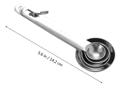 Set X4 Cucharas Medidoras Dosificadoras Resposteria Acero Inoxidable
