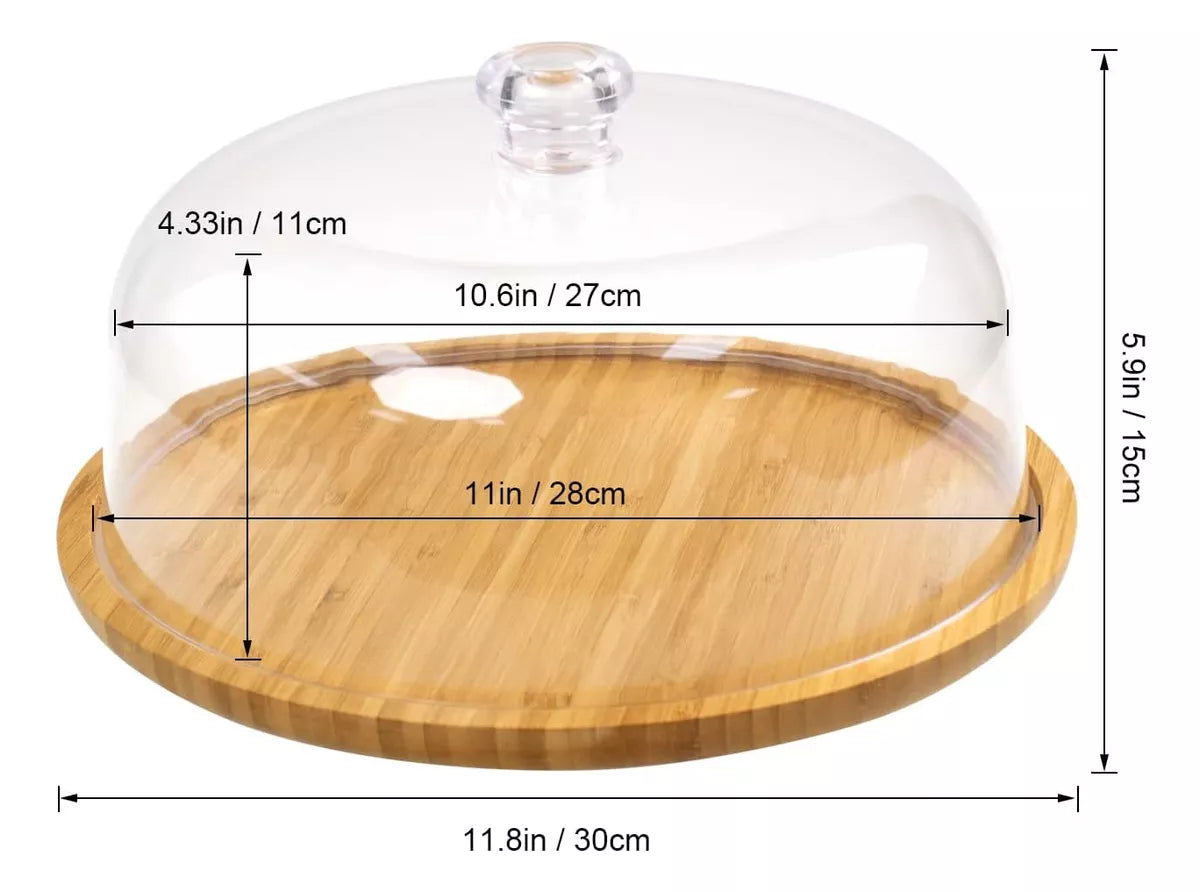 Tortas Plato Bambu Porta Cupcakes Base Base Para Torta 30cm