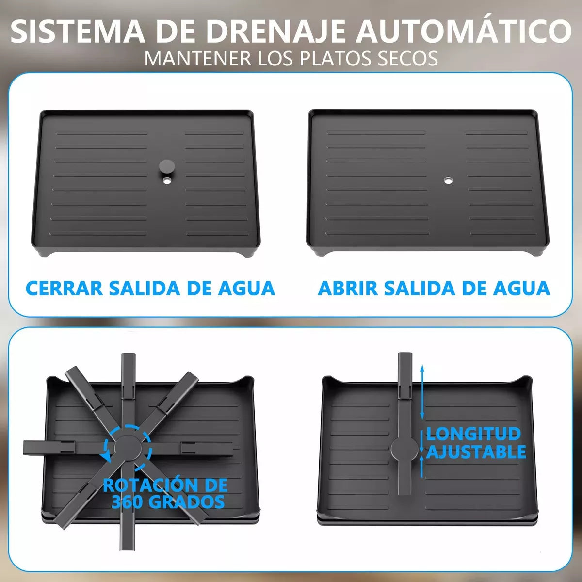 Secador Escurridor De Loza Secaplatos Inoxidable 2 Niveles