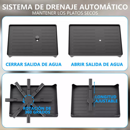 Secador Escurridor De Loza Secaplatos Inoxidable 2 Niveles