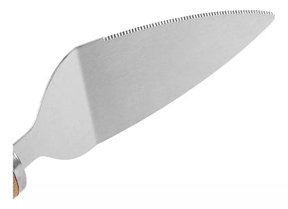 Espatula Para Cortar Picar Pizza Con Mango De Madera 26cm