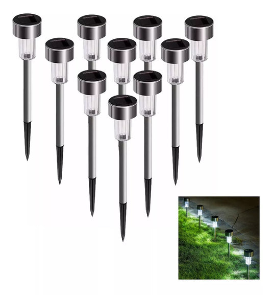 10x Luz Solar Foco Luz Patio Solar Estacas Solares Jardin