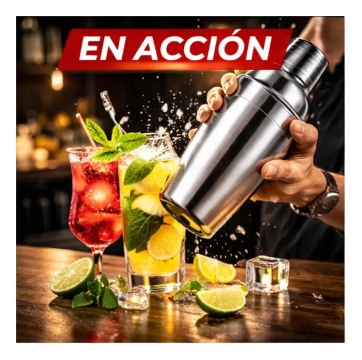 Coctelera Profesional Acero Inoxidable 750ml Bartender