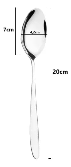 Pack X6 Cucharas Grandes Para Servir Sopa Acero Inoxidable