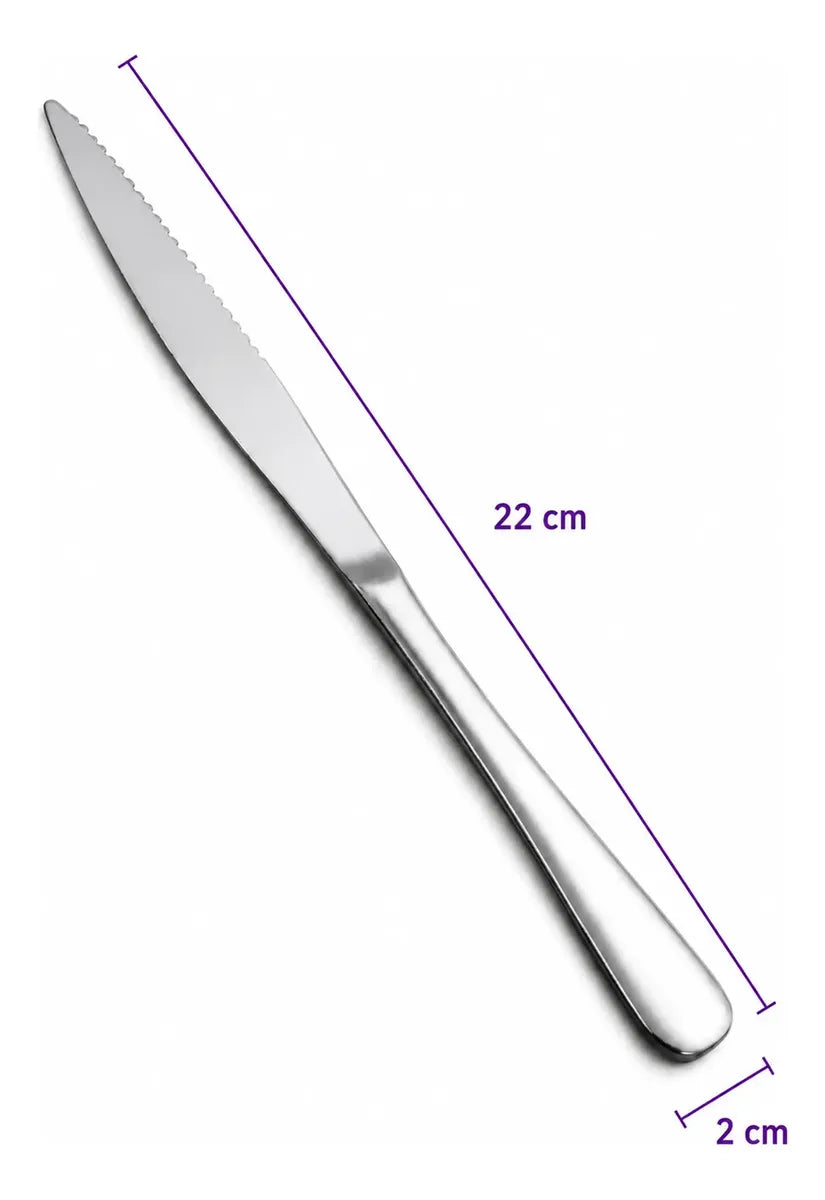 Pack X6 Cuchillos De Mesa Acero Inoxidable Cuchillo Cocina
