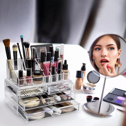 Organizador Maquillaje Acrilico Caja Organizadora 4cajones