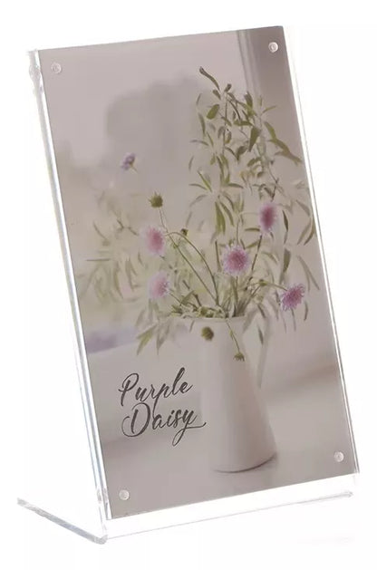 Porta Folleto Menu Flayer Fotos Soporte Iman Acrilico 13x9cm
