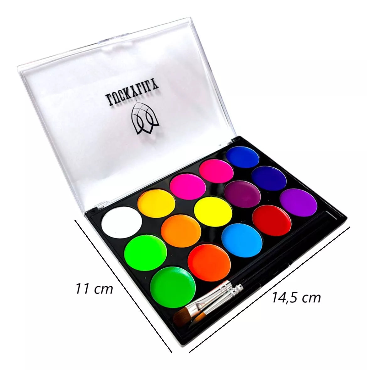 Paleta Maquillaje Pintura Facial Uv Pinta Carita 15color