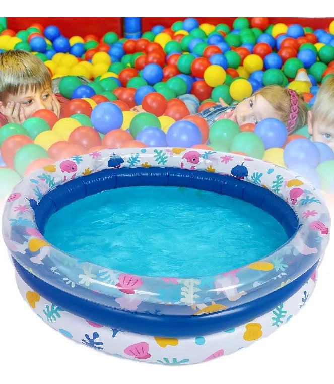 Piscina Inflable 3 Anillos Circular Para Niños Piscinas 80cm