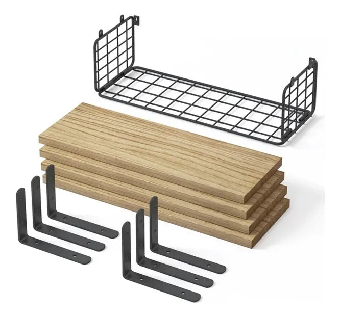 Repisa Flotante Multifuncional Madera Decorativa 4 Niveles