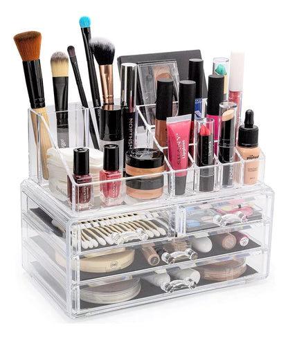 Organizador Maquillaje Acrilico Caja Organizadora 4cajones