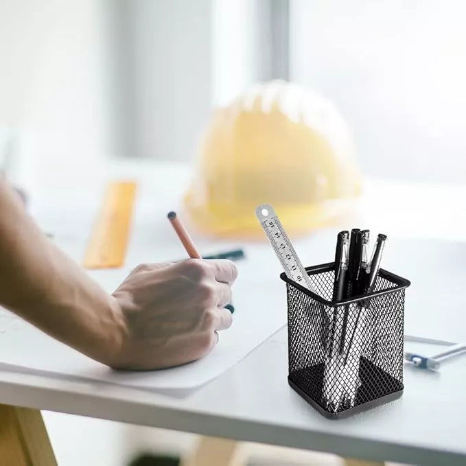 Portalapices Rejilla Cuadrado Escritorio Organizador Metal