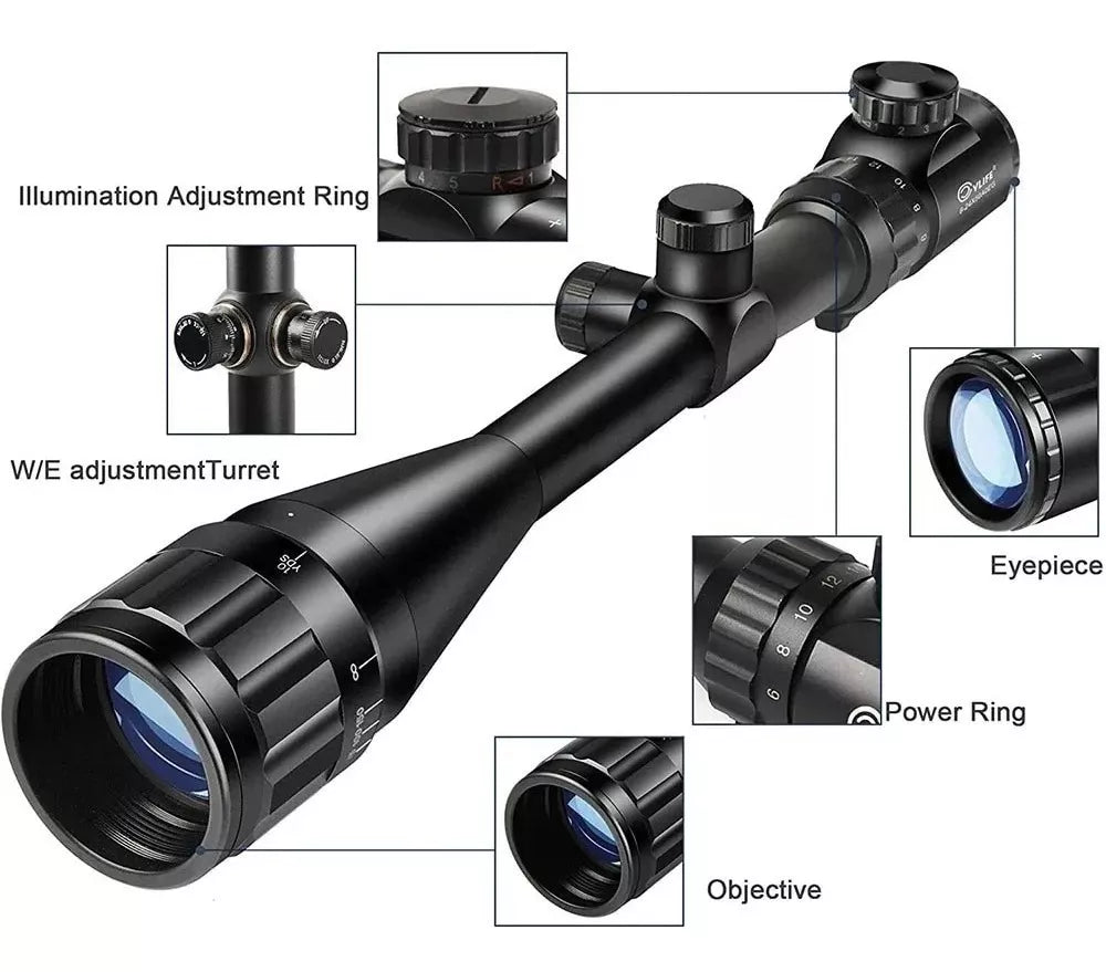 Mira Telescopica Rifle Caza Pcp Mira Profesional 6-24x50