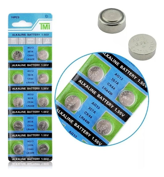 Pack X10 Pilas Bateria Ag13 Lr44 Alcalina Baterias