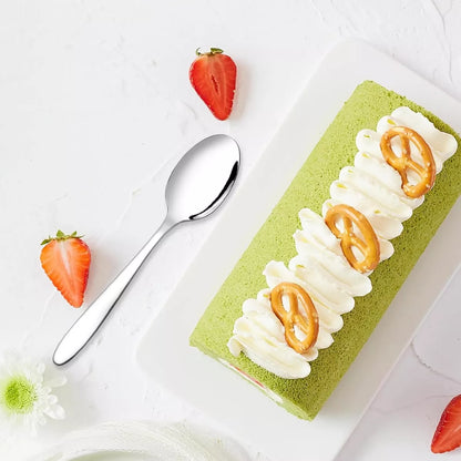 X6 Cucharas De Postre Acero Inoxidable Cuchara Te Cafe 15cm